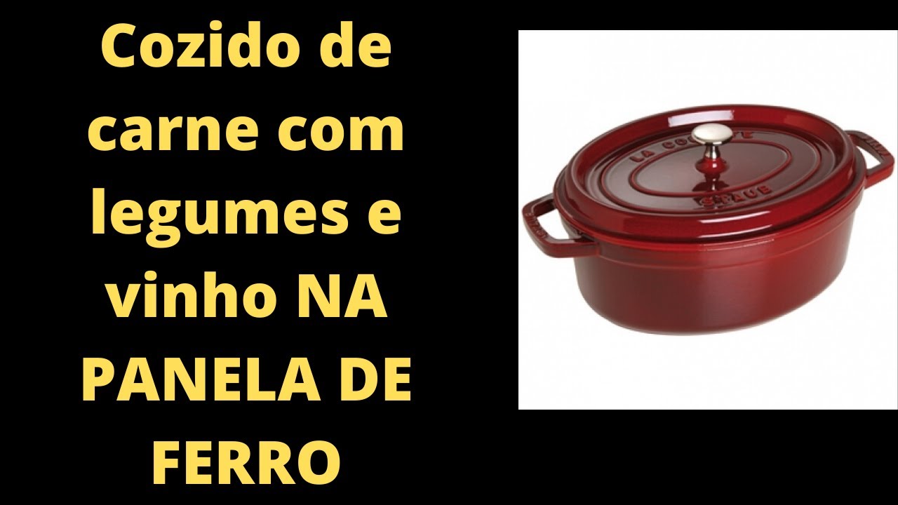 Paneladeferro- Como fazer Cozido de carne com legumes e vinho na panela de ferro