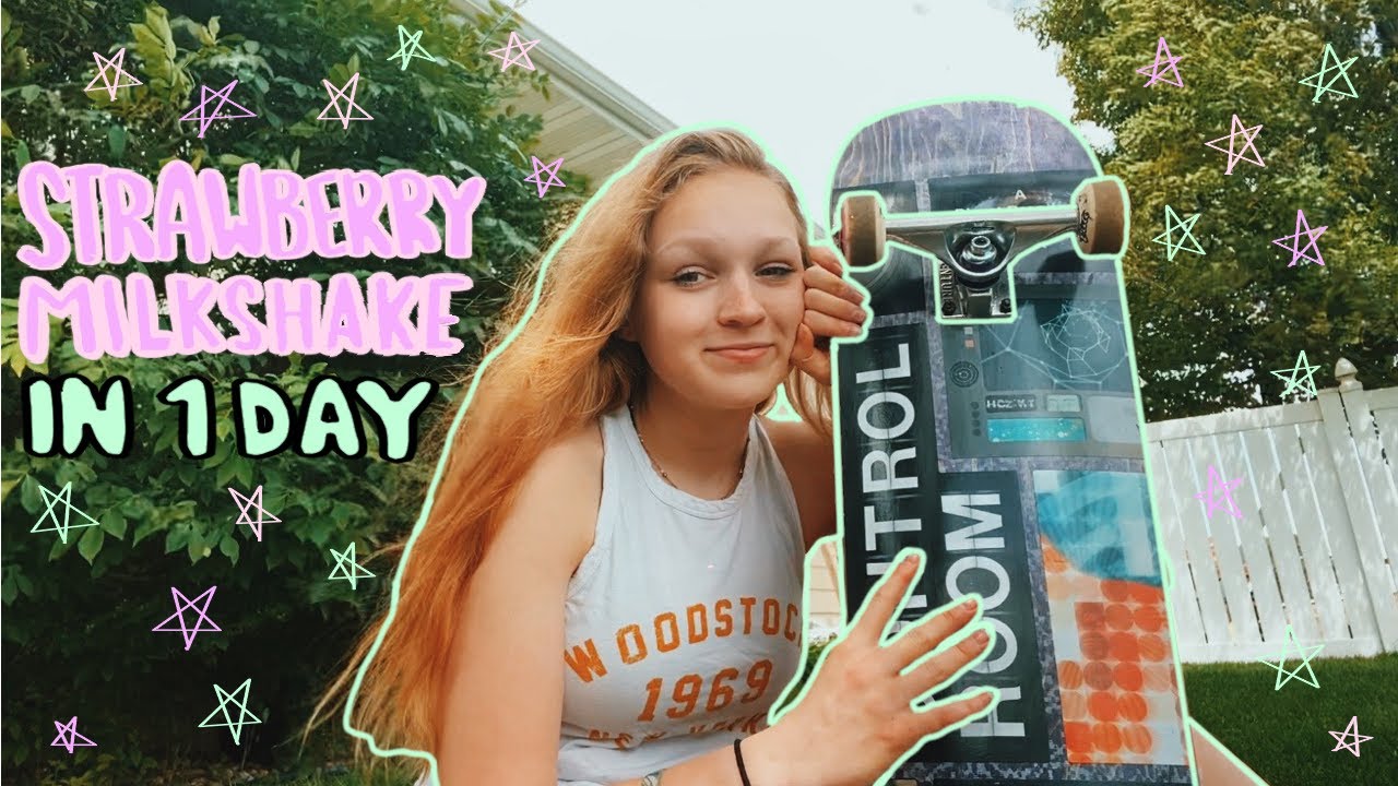 Skating Beginner Tries to Land Strawberry Milkshake in ONE Day
