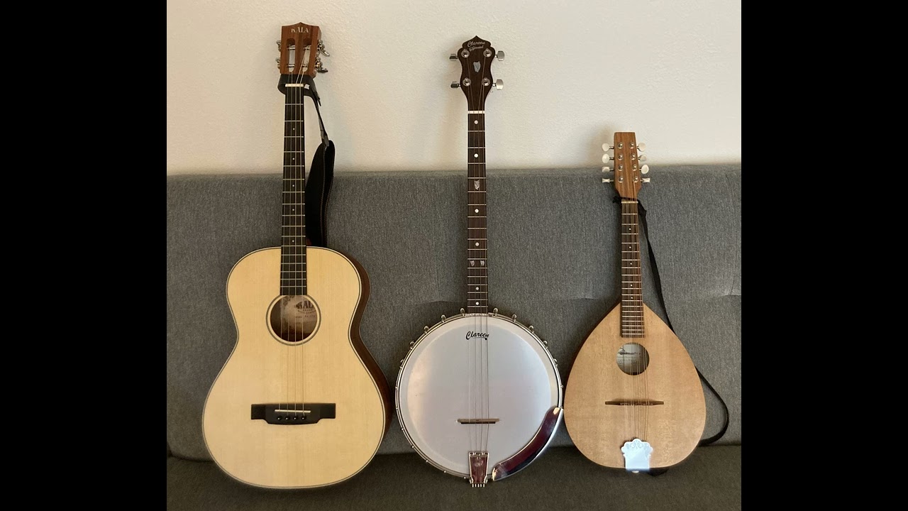 Kala tenor guitar Irish reel sound comparison