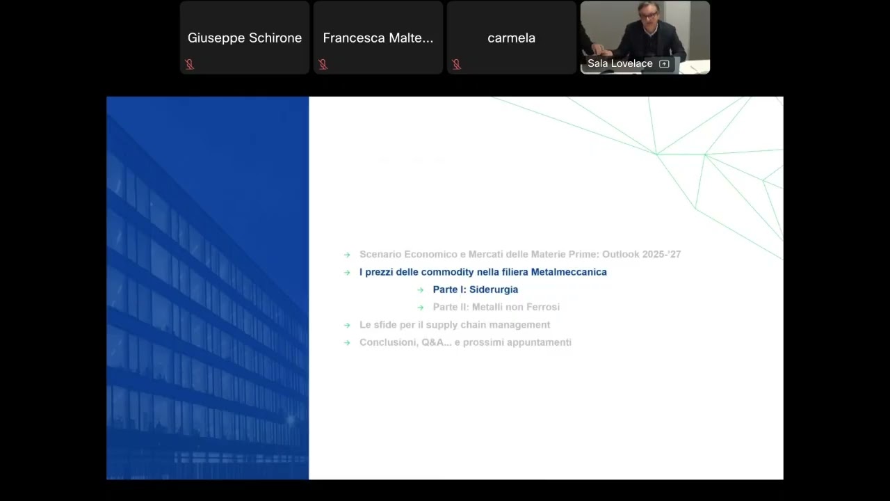 Piattaforma APPIA MP - IX CICLO DI WEBINAR DI FILIERA  - Metalmeccanica
