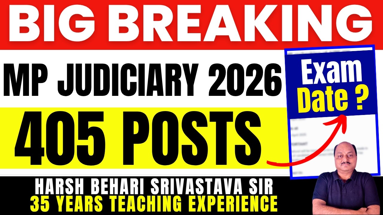 BIG BREAKING !! MP Judiciary 2026 | 405 Posts | Good News ! #lawyer #advocate | Pariksha Refresher