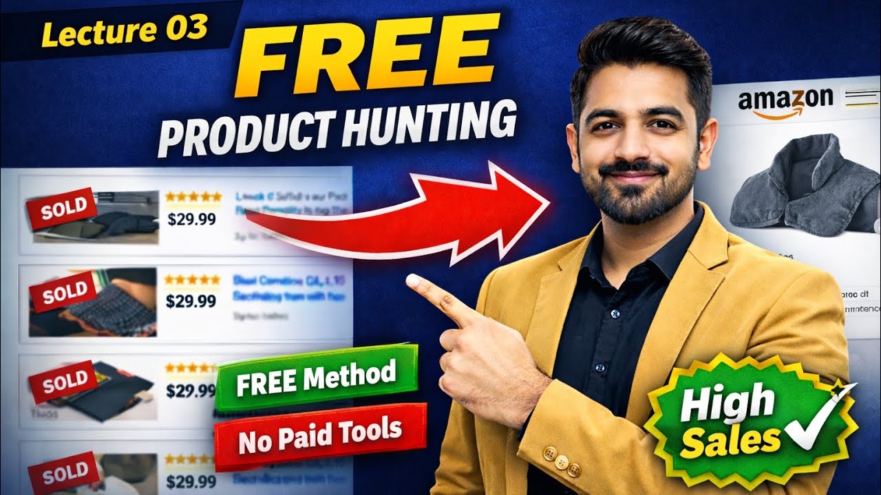 Lecture 03 eBay Dropshipping Product Research for FREE | Find Winning Products + Amazon to eBay 2026