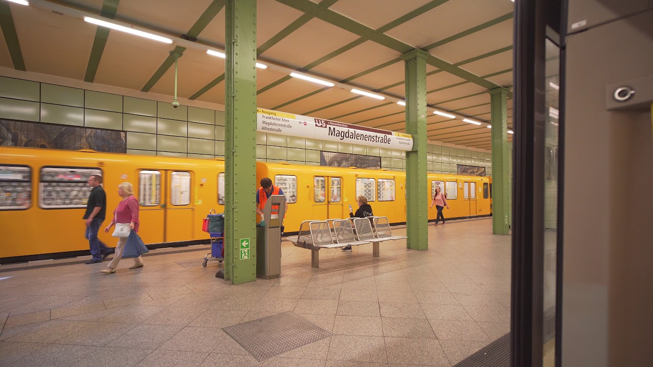Germany, Berlin, 2X U-Bahn ride back and forth to Magdalenenstraße from Frankfurter Allee
