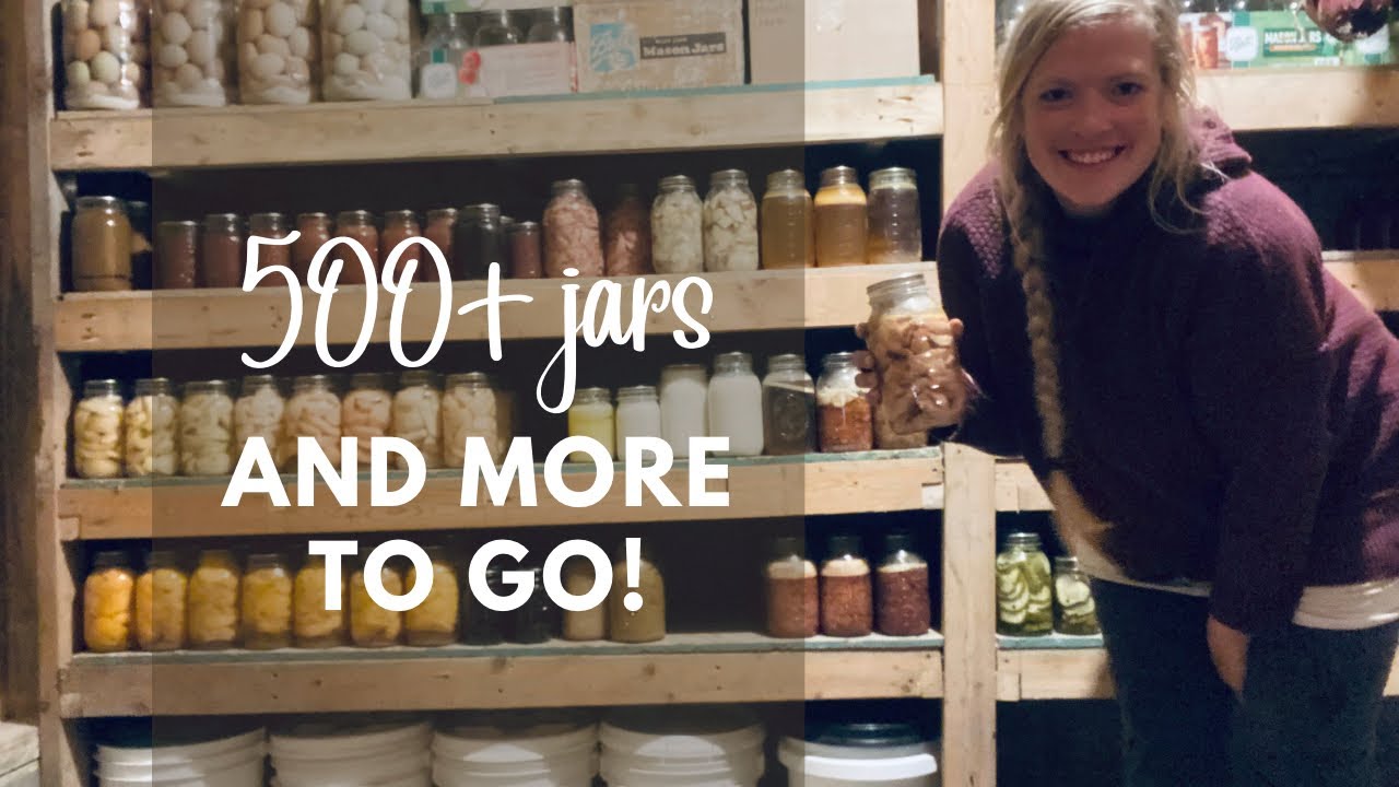 Homestead Canning Pantry Tour - Large Family Food Storage - Larder Tour
