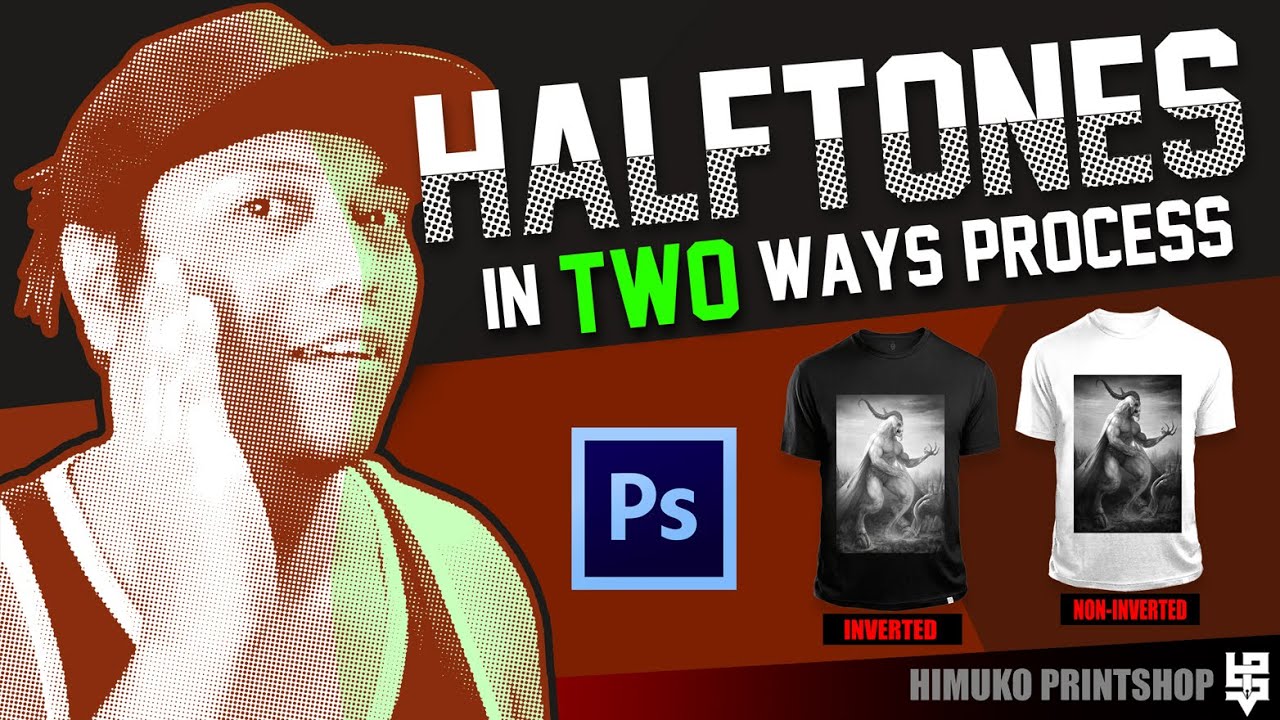 SINGLE Color HALFTONE! When to use POSITIVE and NEGATIVE HALFTONES in SCREEN PRINTING...TAGALOG