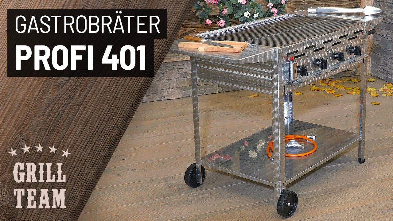 Gastrobräter Profi 401 | 4er Gasgrill mit 18 kW und großem Grillrost! | Vorstellung & Test | V2