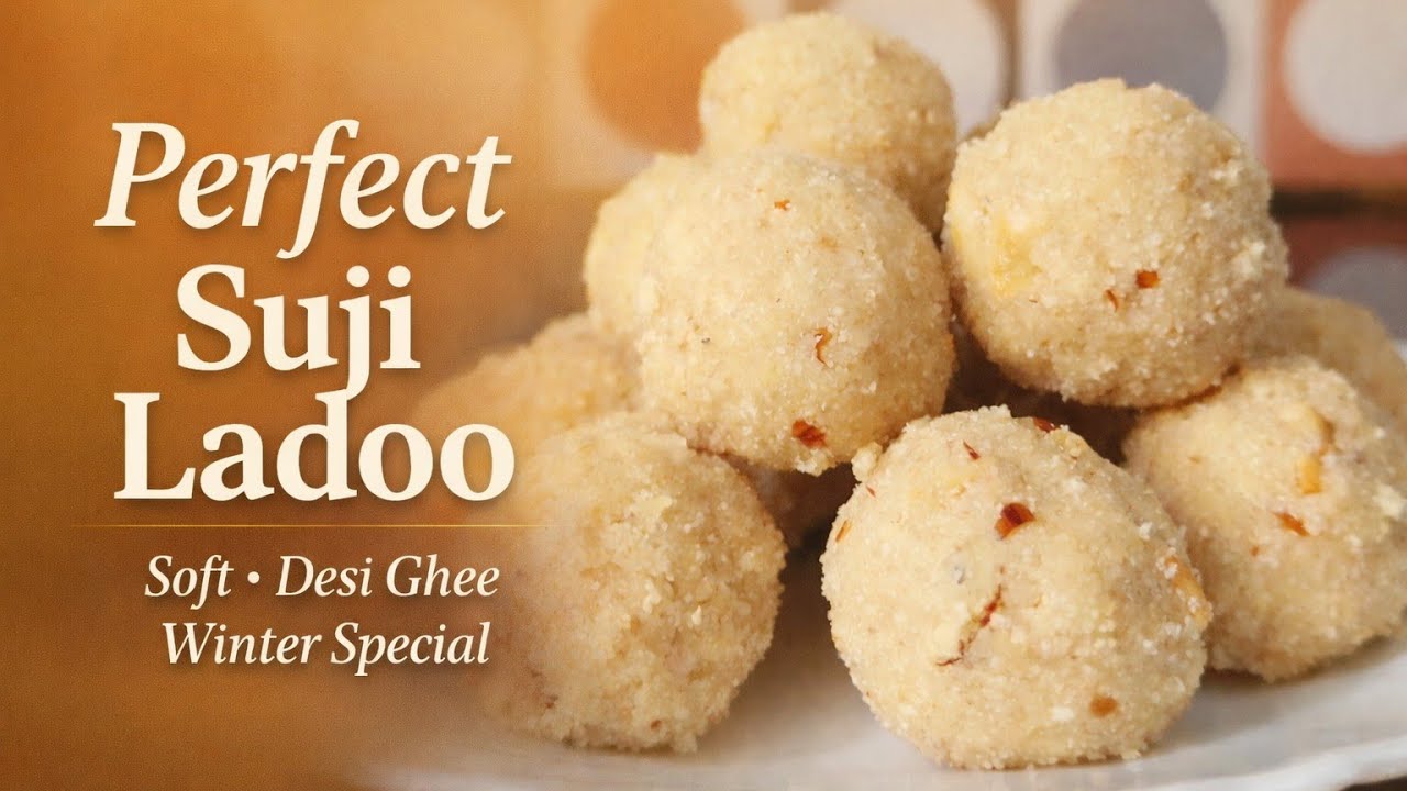 1 Kg Ladoo in 20 Minutes | Suji Mawa Gond Ladoo | Perfect for Winters