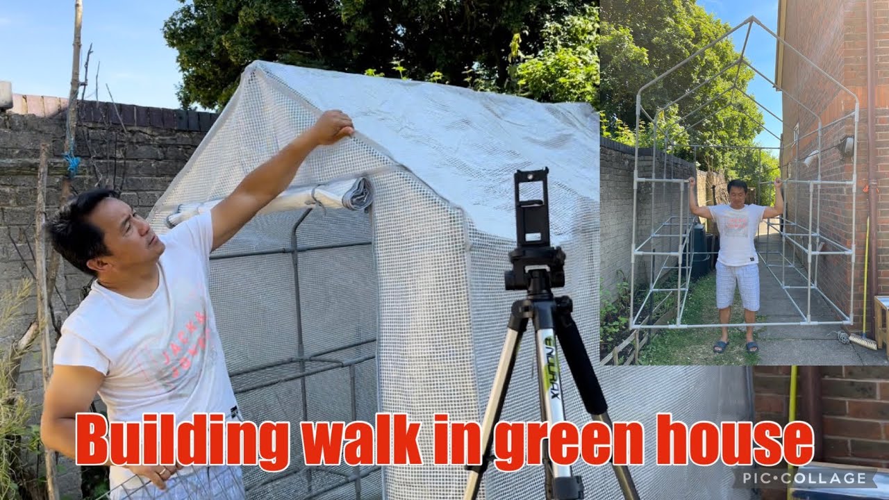 Building temporary green house #greenhouse #garden #organicgardener