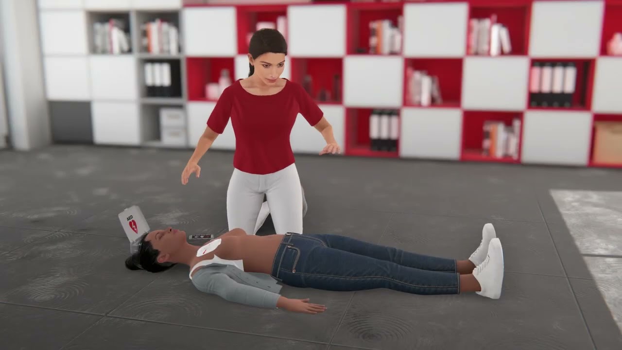 徒手心肺复苏术加自动体外除颤器 (AED) 详尽版– 女性（普通话版）