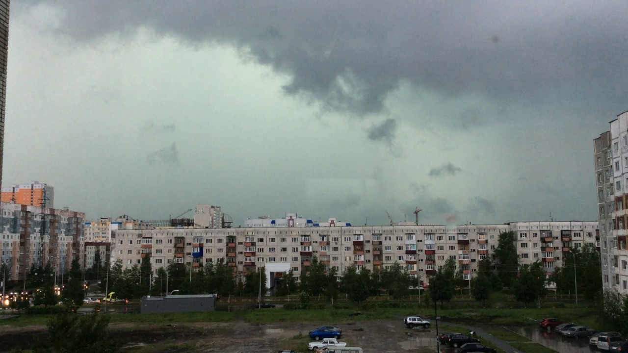 Сильная гроза в Сургуте, четвертая за день (18.06.17)