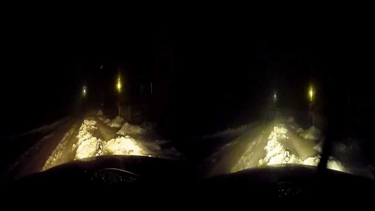 Osram night breaker plus vs regular H4 bulb test