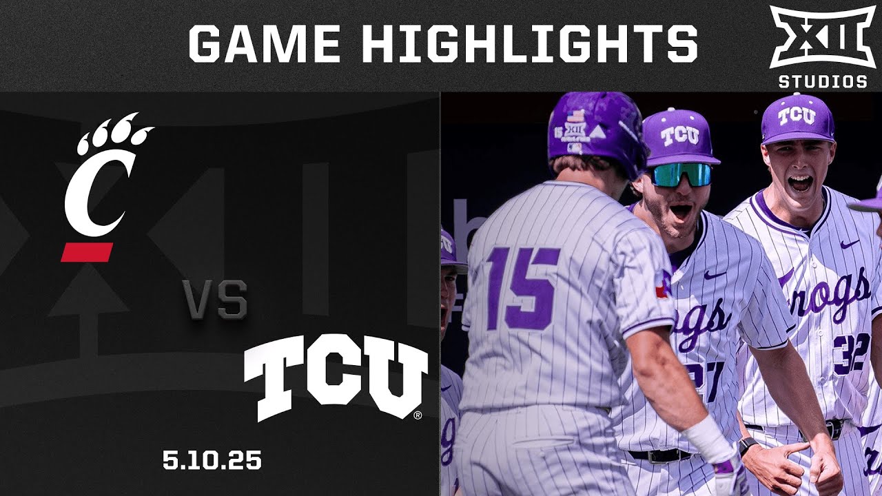 Cincinnati vs. TCU (5.10.25) Highlights | 2025 Big 12 Baseball