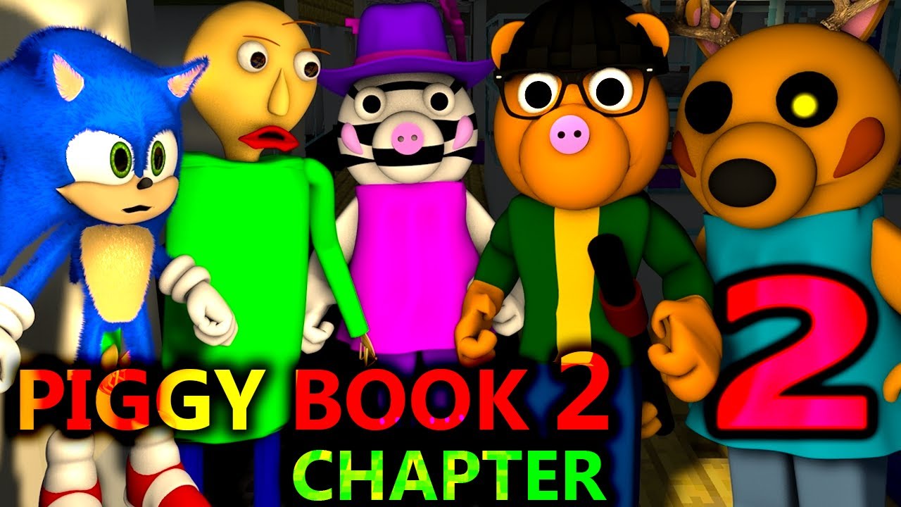 NEW PIGGY BOOK 2 CHAPTER 2 X BALDI SONIC MARIO! Minecraft CHALLENGE Roblox Animation