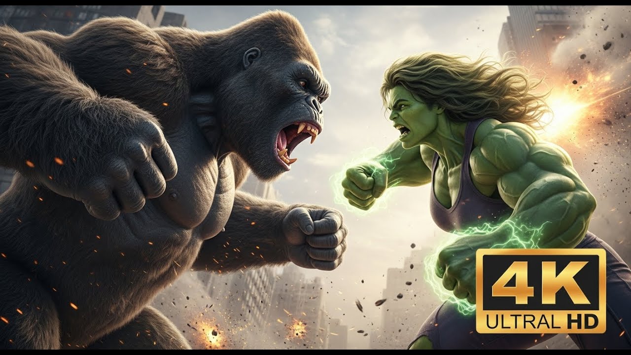You Won't Believe What Happens When King Kong Fights Female HULK!