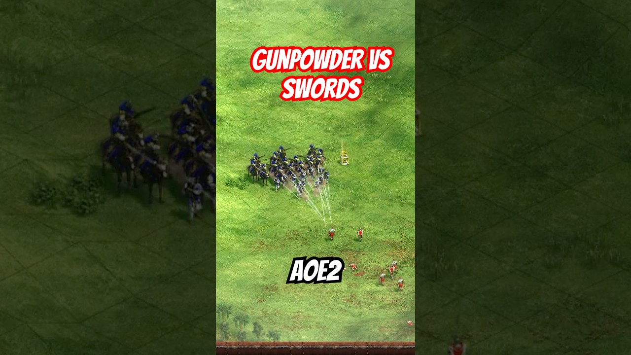 Spanish gunpowder vs Goth infantry #gameplay #aoe2 #rts #gaming