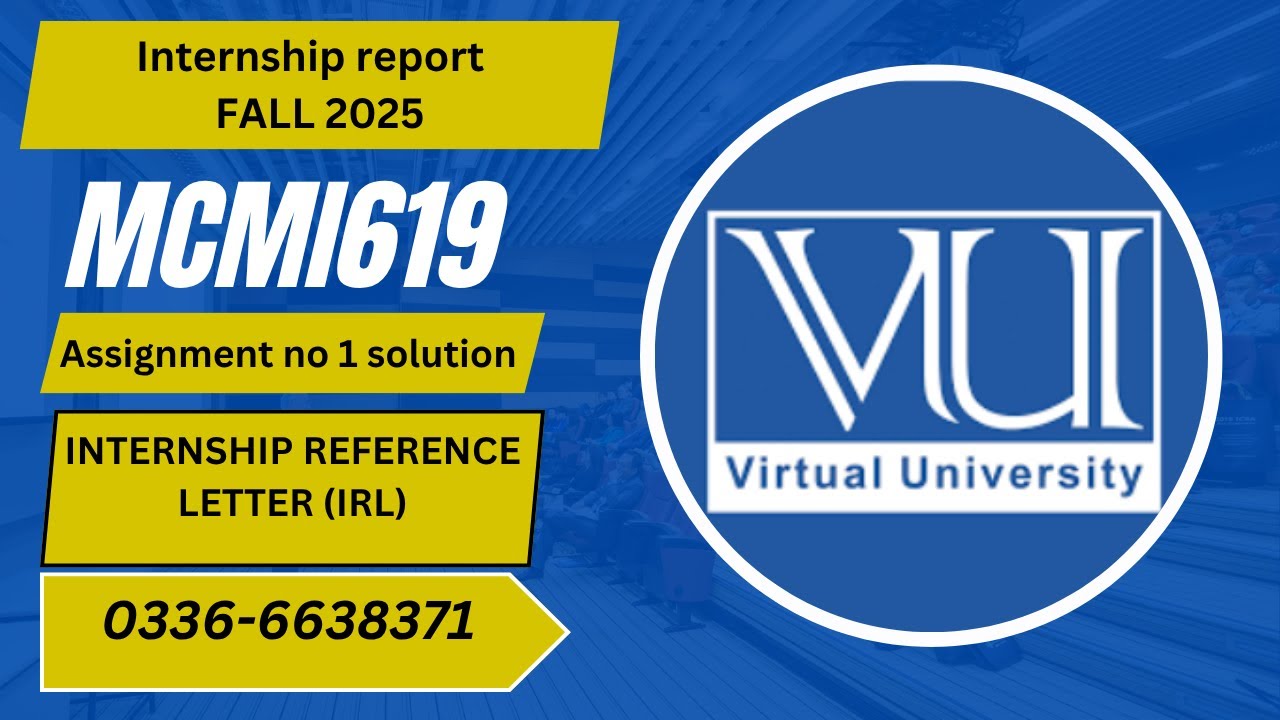MCMI619 assignment  no 1 solution REQUEST FORM FOR THE ISSUANCE OF INTERNSHIP REFERENCE LETTER (IRL)