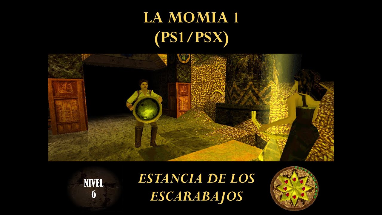 La Momia (PS1/PSX) en Español - Nivel 6: Estancia de los Escarabajos (al 100%)