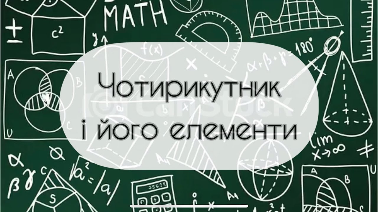 Геометрія. 8 клас. №1. Чотирикутник і його елементи