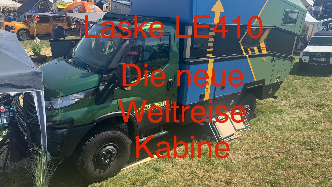 Die neue Laske  LE 410 auf Iveco und Biber TEC auf der Abenteuer Allrad 2025 zwei Weltreise Kabinen