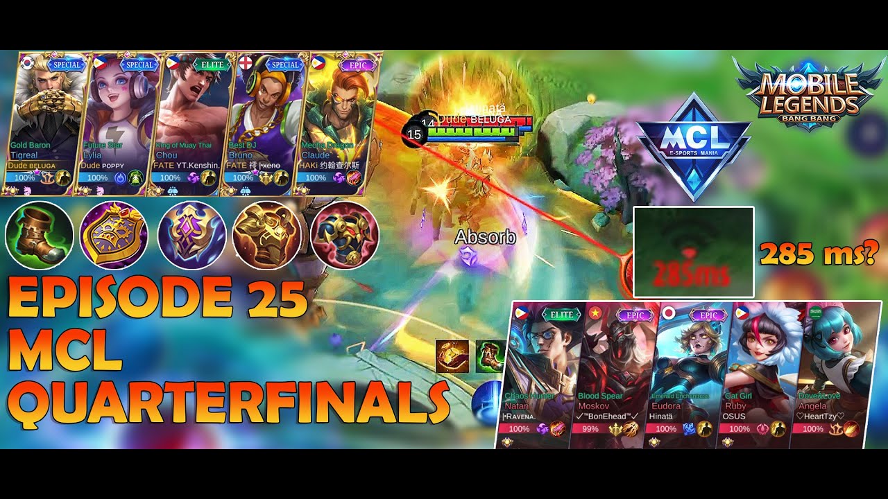 Mobile Legends | MCL Quarterfinals | 285 ms? | Tigreal Gameplay | Episode 25 | Full Gameplay #mlbb