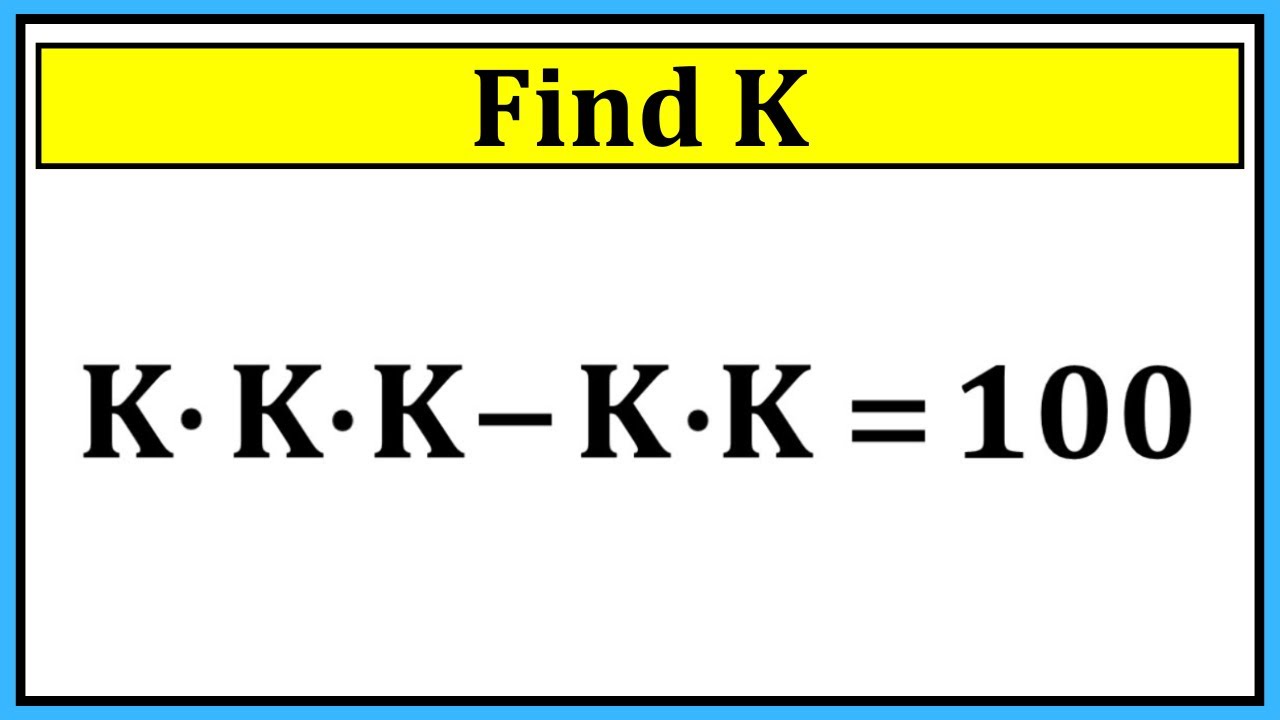 Nice Algebra Math Simplification | Algebra | Find all the Values of K