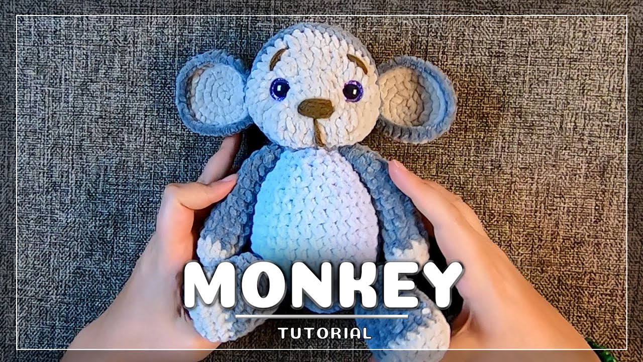 How to crochet a LITTLE MONKEY from plush yarn | Crochet pattern for beginners