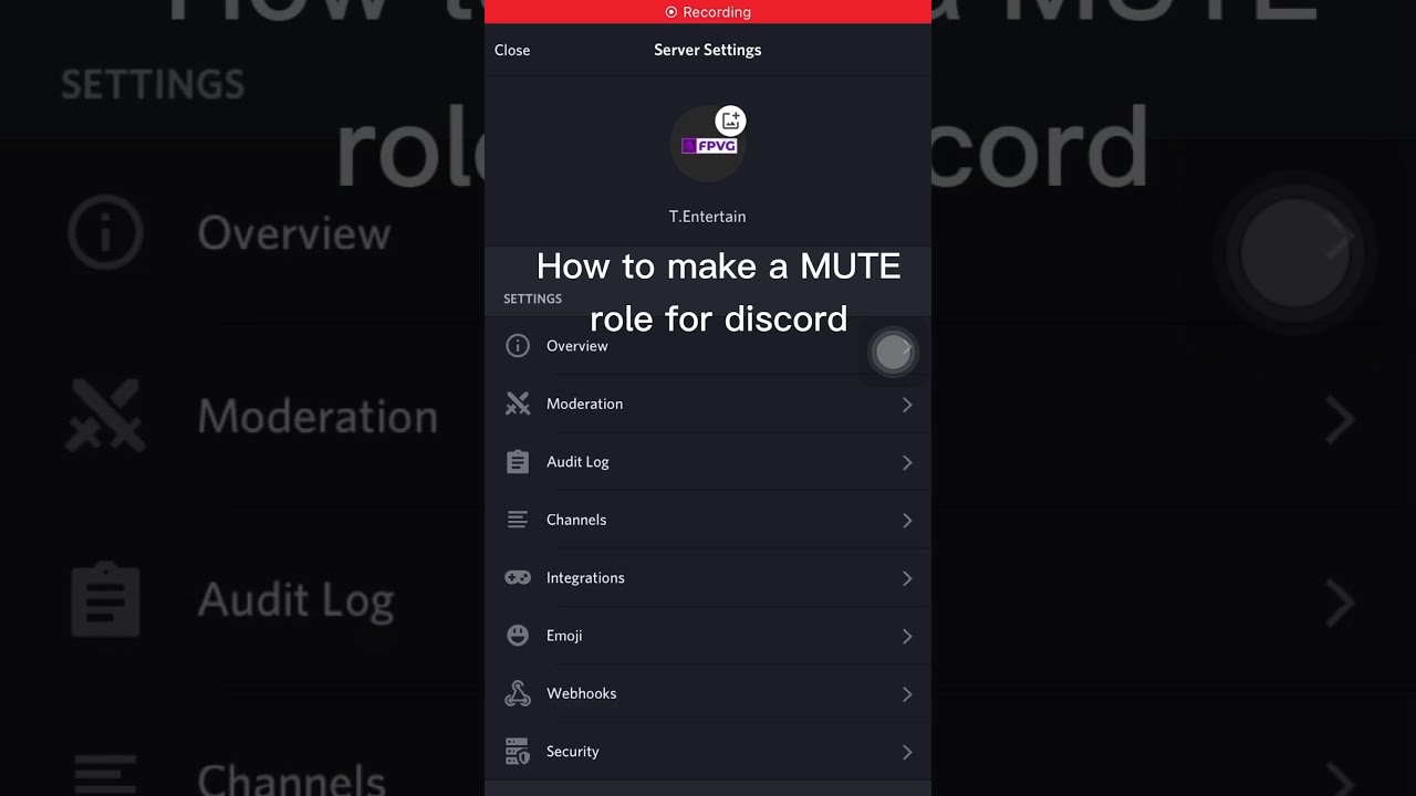 How to make a mute Role in discord