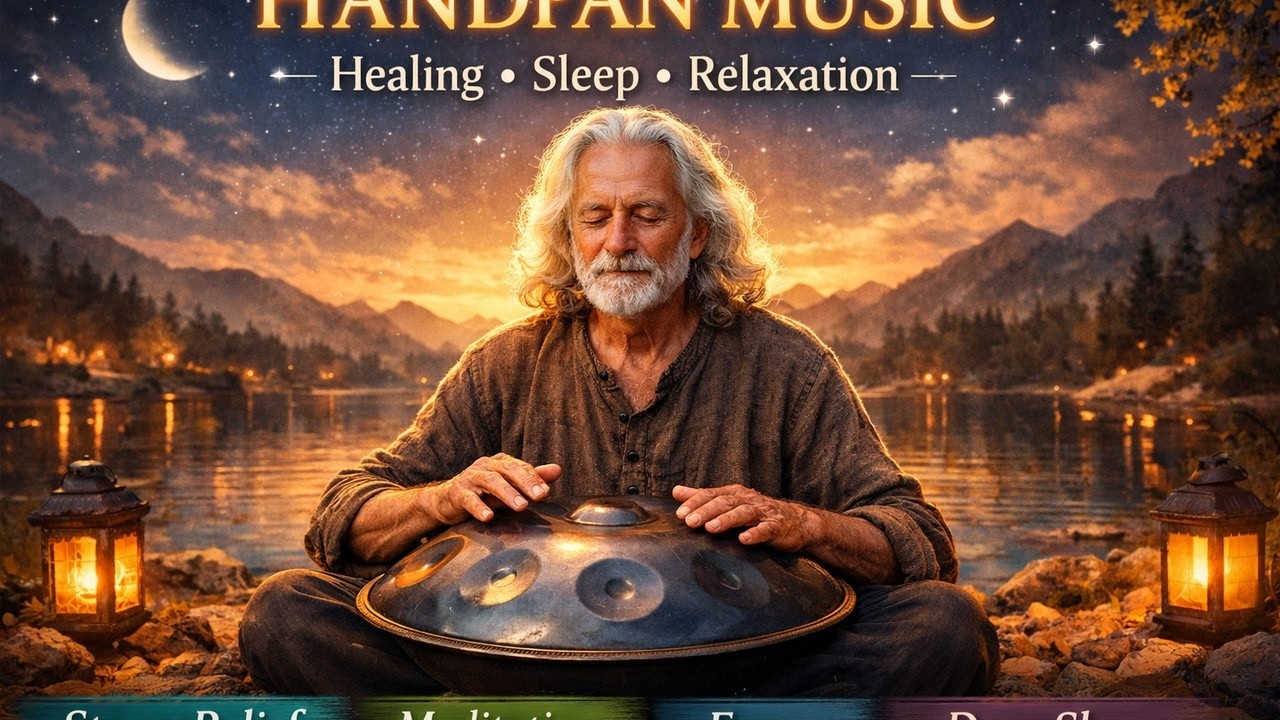 Handpan Music For Healing, Anxiety, Sleep, Work & Stress Relief.