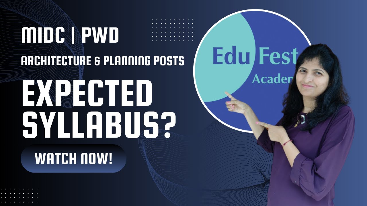 Expected Syllabus |  MIDC and PWD  | Architecture and Town Planning Posts
