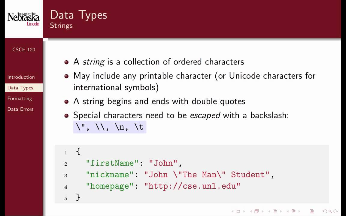 2.2: JavaScript Object Notation