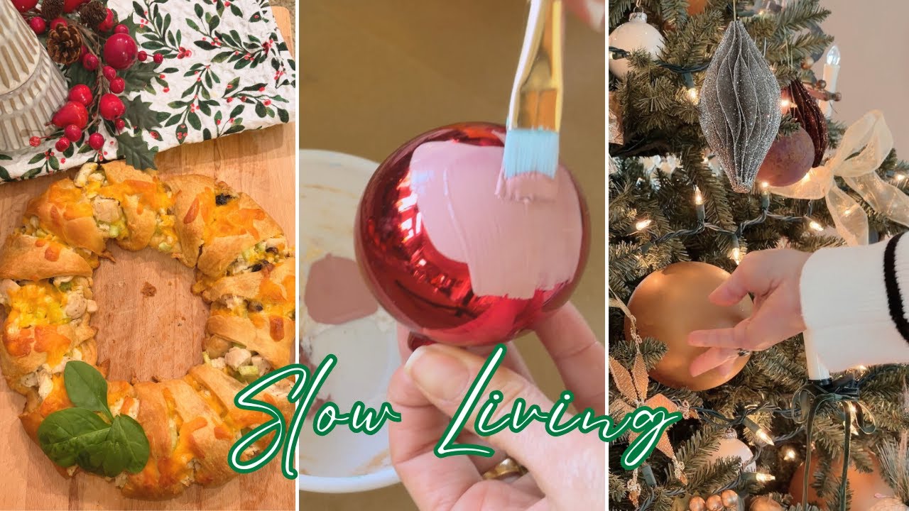 Christmas DIYs on a Budget 🎄\ Cleaning Motivation \ Chicken Crescent Meal \ Slow Living