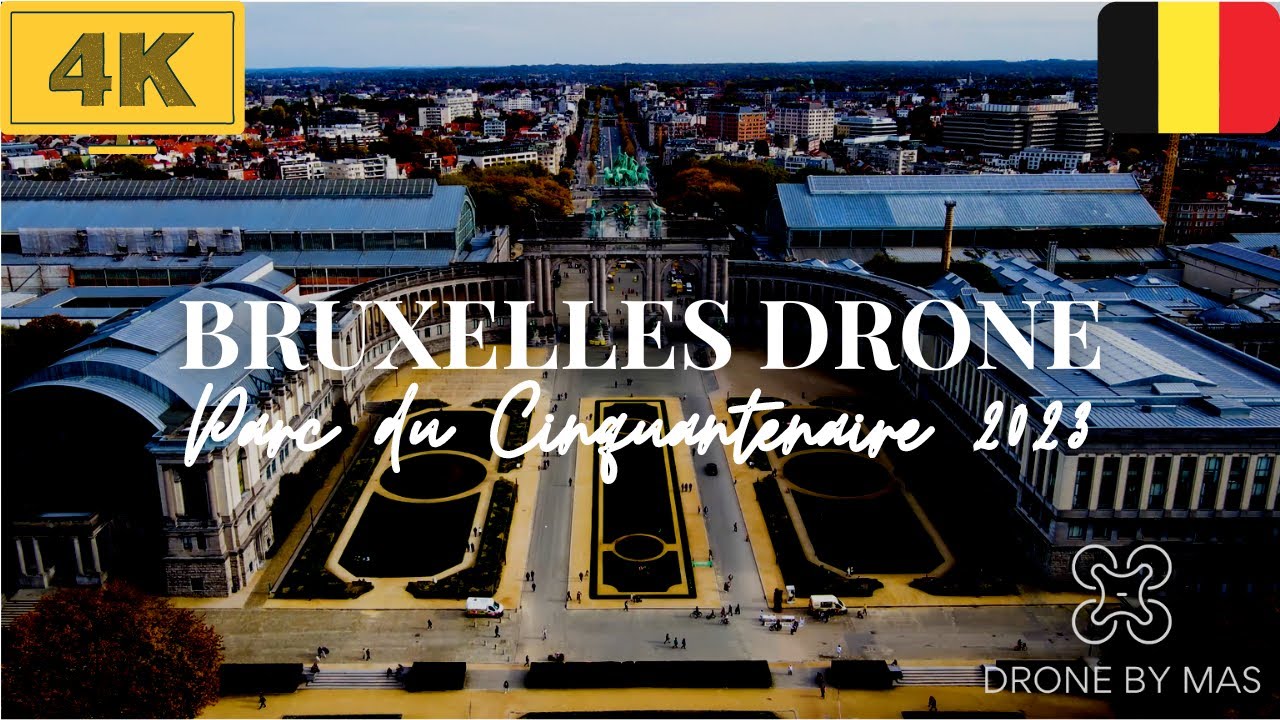 Parc du Cinquantenaire by Drone -  Bruxelles, Belgium 2022 || Orchestral background music