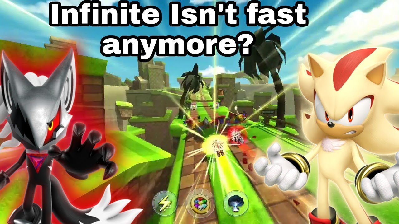 Super Shadow vs infinite Sonic Forces Speed Battle boost race