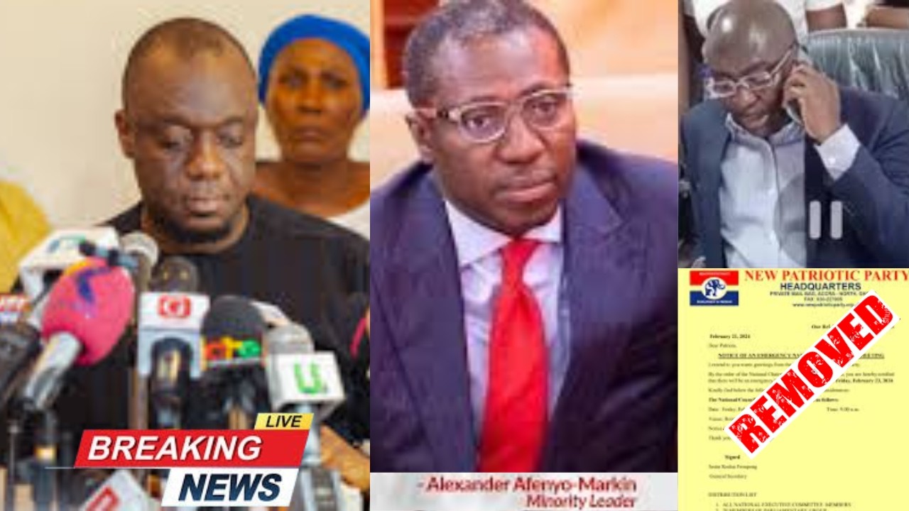 βREAKING NEWS!.Afenyo Markin REMOVED As NPPs Minority Leader?......Full Details