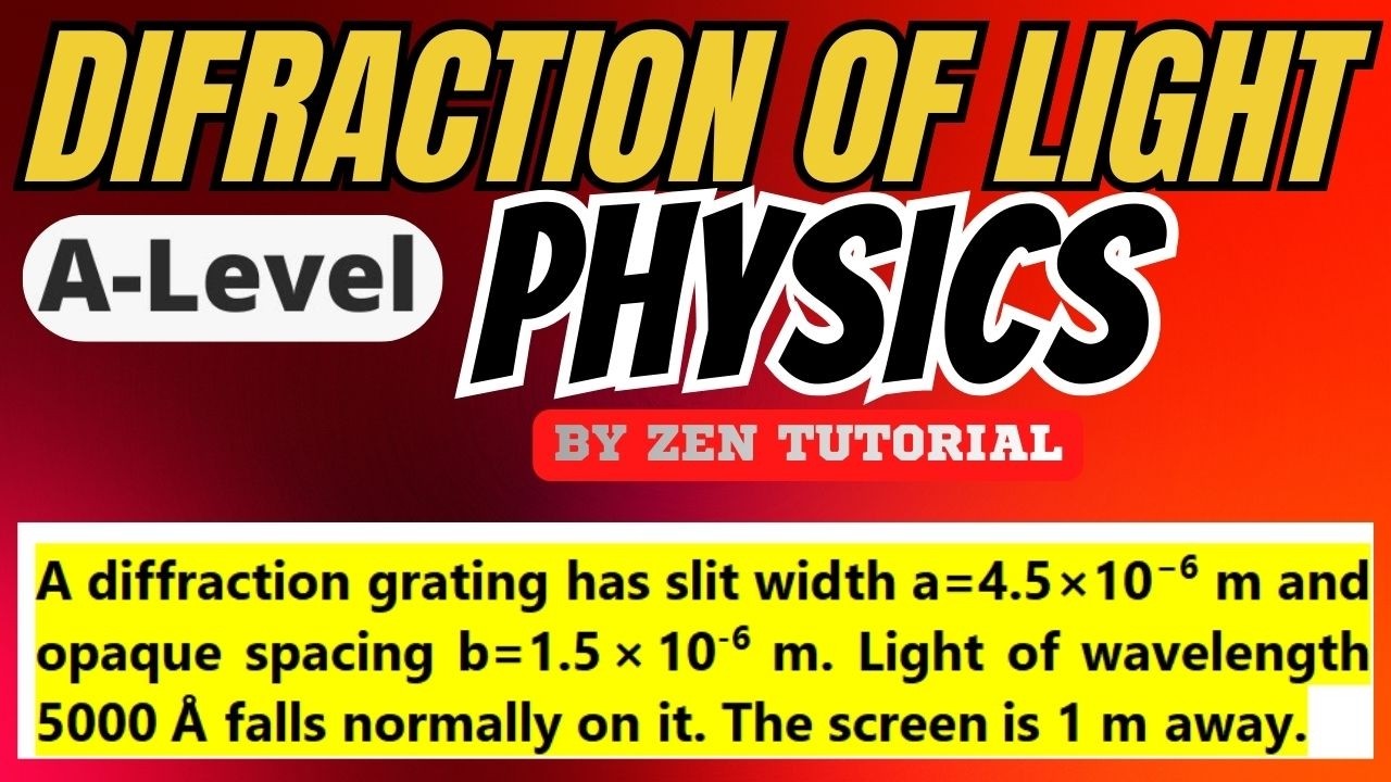 HSC & A-Level Physics: Diffraction Grating Numerical Problems Simplified | Zen Sir | Problem 02