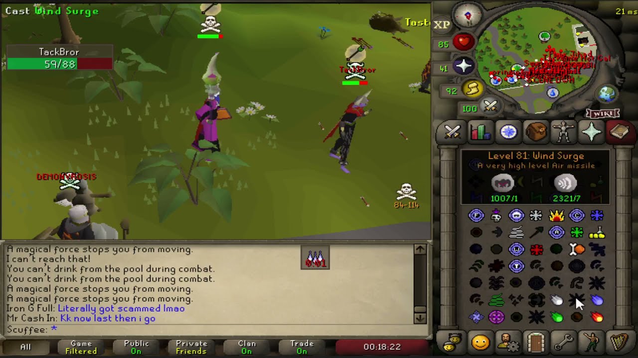 Abusing a granite maul in PvP worlds