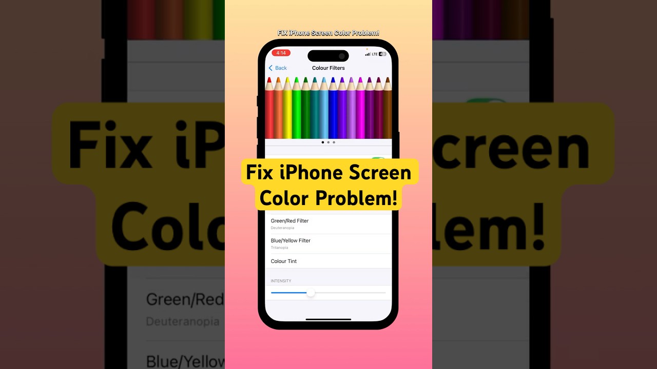 Fix iPhone Screen Color Glitch in 30 Seconds! (Easy iOS Trick) #shorts #iphone