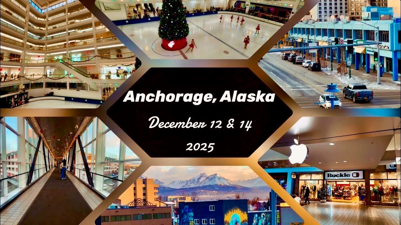 (Dec 12 & 14, 2025) Anchorage, Alaska. 5th Ave Mall. Dimond Center Mall.