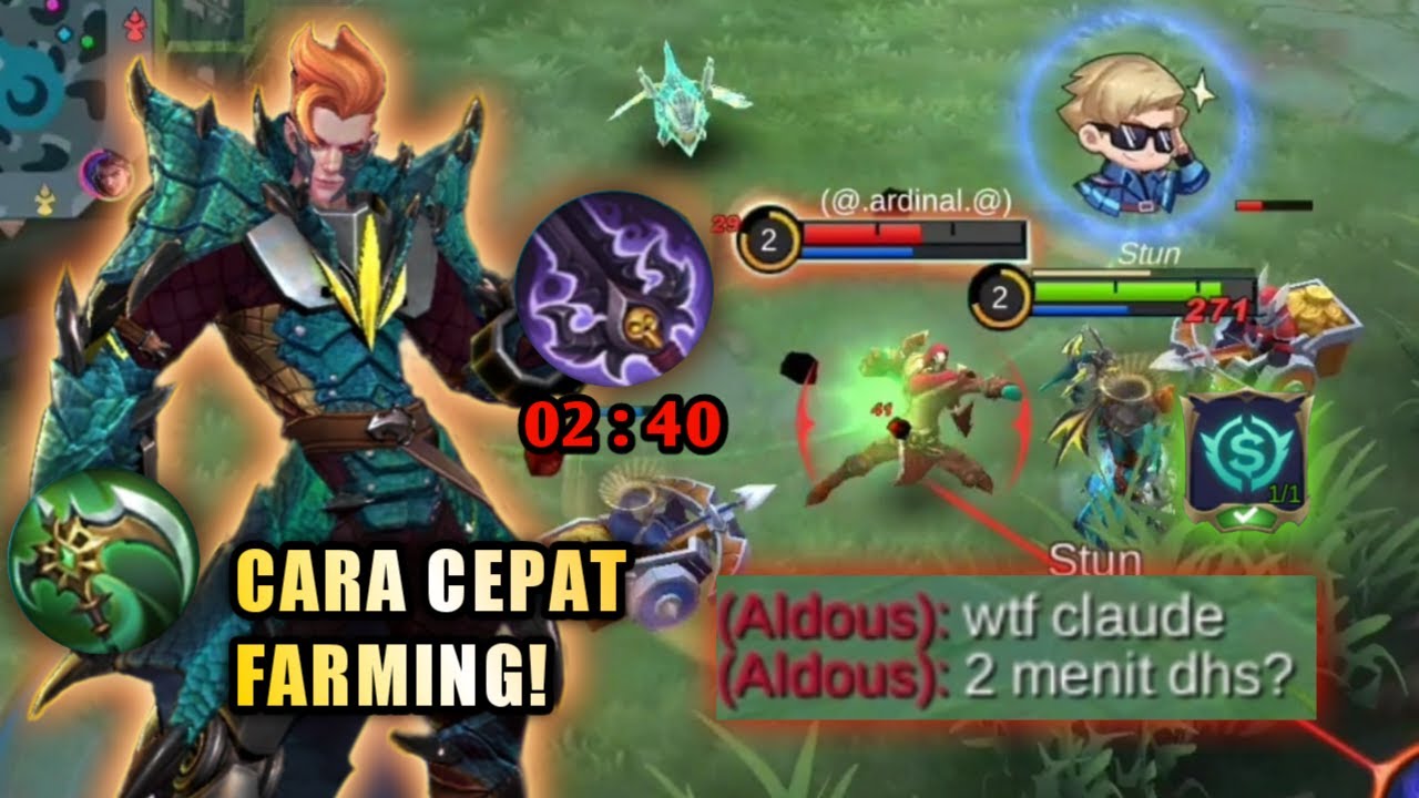 CLAUDE 2 MENIT DEMON HUNTER SWORD? CLAUDE BEST BUILD & EMBLEM! | TOP GLOBAL CLAUDE - MLBB