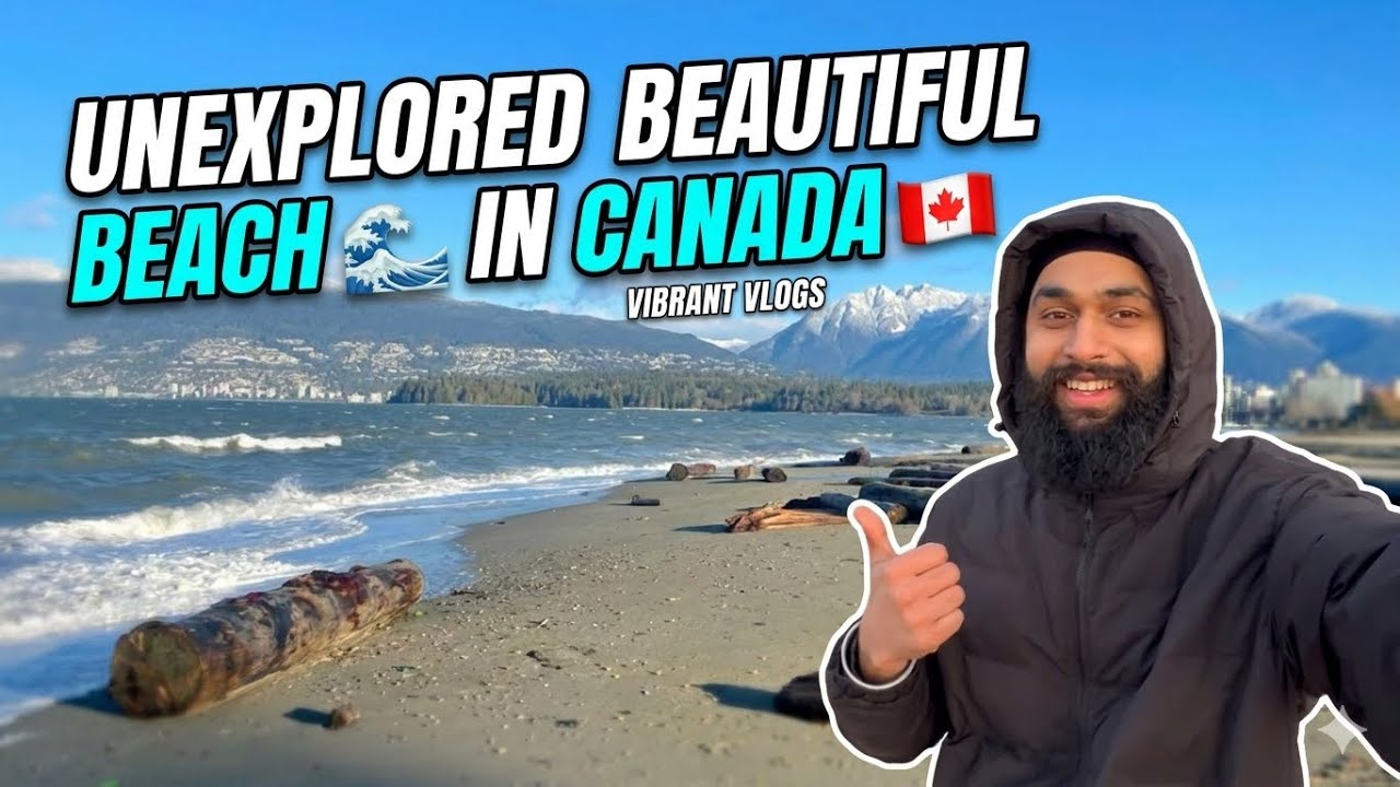 Exploring Canada’s Secret Beach & Crazy Downtown Vibes! 🌊🏙️ 🇨🇦 | INDIAN STUDENT IN CANADA 🇮🇳 