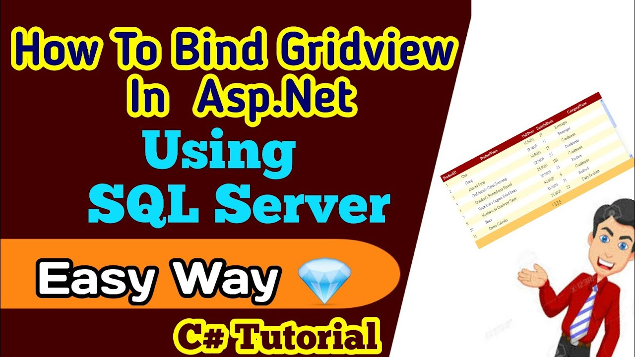 How to bind gridview in Asp.Net Using SQl Server | How to Bind Gridview In C# | Asp.Net Tutorial