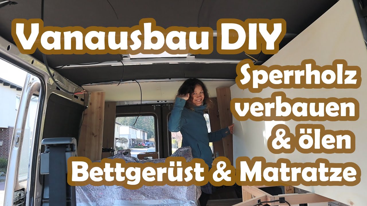 Sperrholzplatten als Wandverkleidung & Dachhimmel, Tipps zum ölen, DIY Bett & Matratze aus Topper