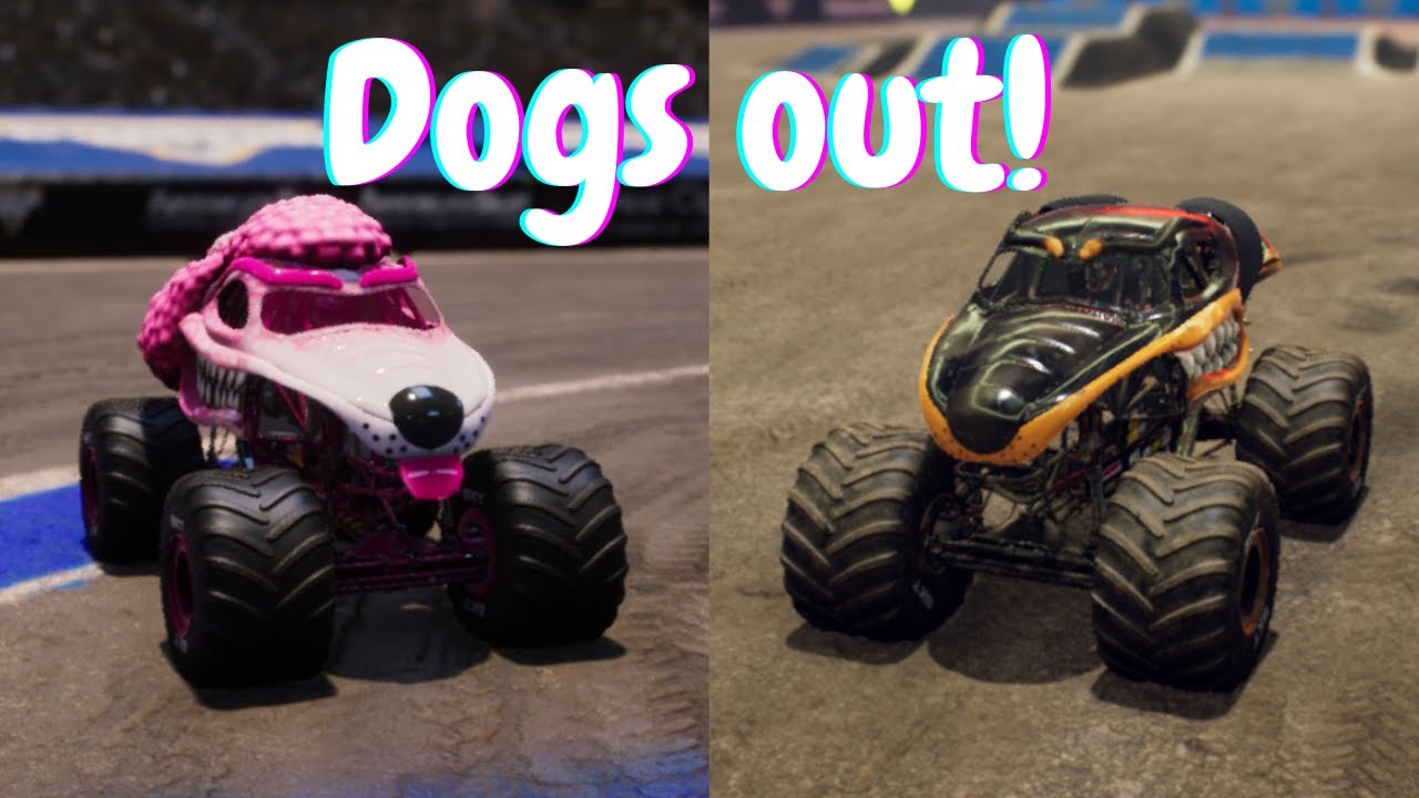 Ruff Crowd(DOG TRUCKS) BEST Freestyle Moments from Monster Jam: Steel Titans 2