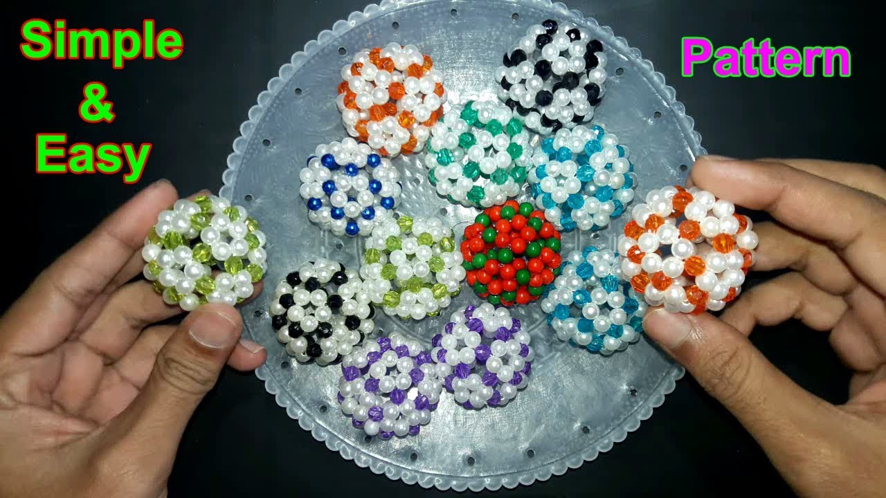 How To Make Beaded Ball | Simple And Easy Pattern | Beads Ball | Soccer Ball | Beads Craft Ideas