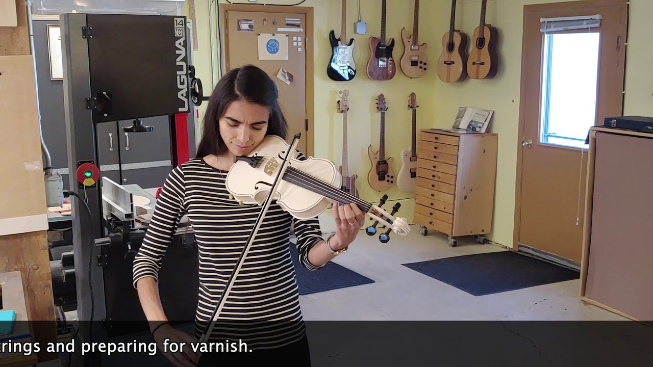 Violin scroll carving