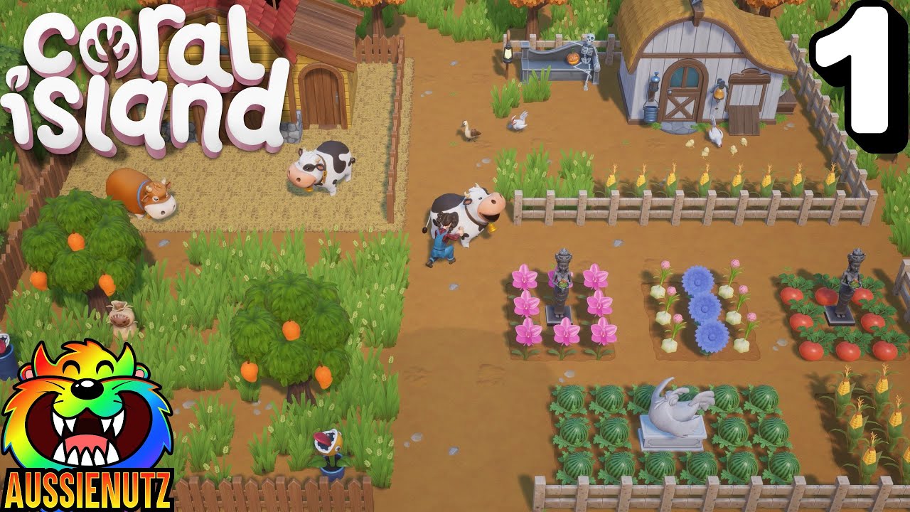 Coral Island Co-Op | Starting Our Farm Together EP1 #aussienutz #coralisland