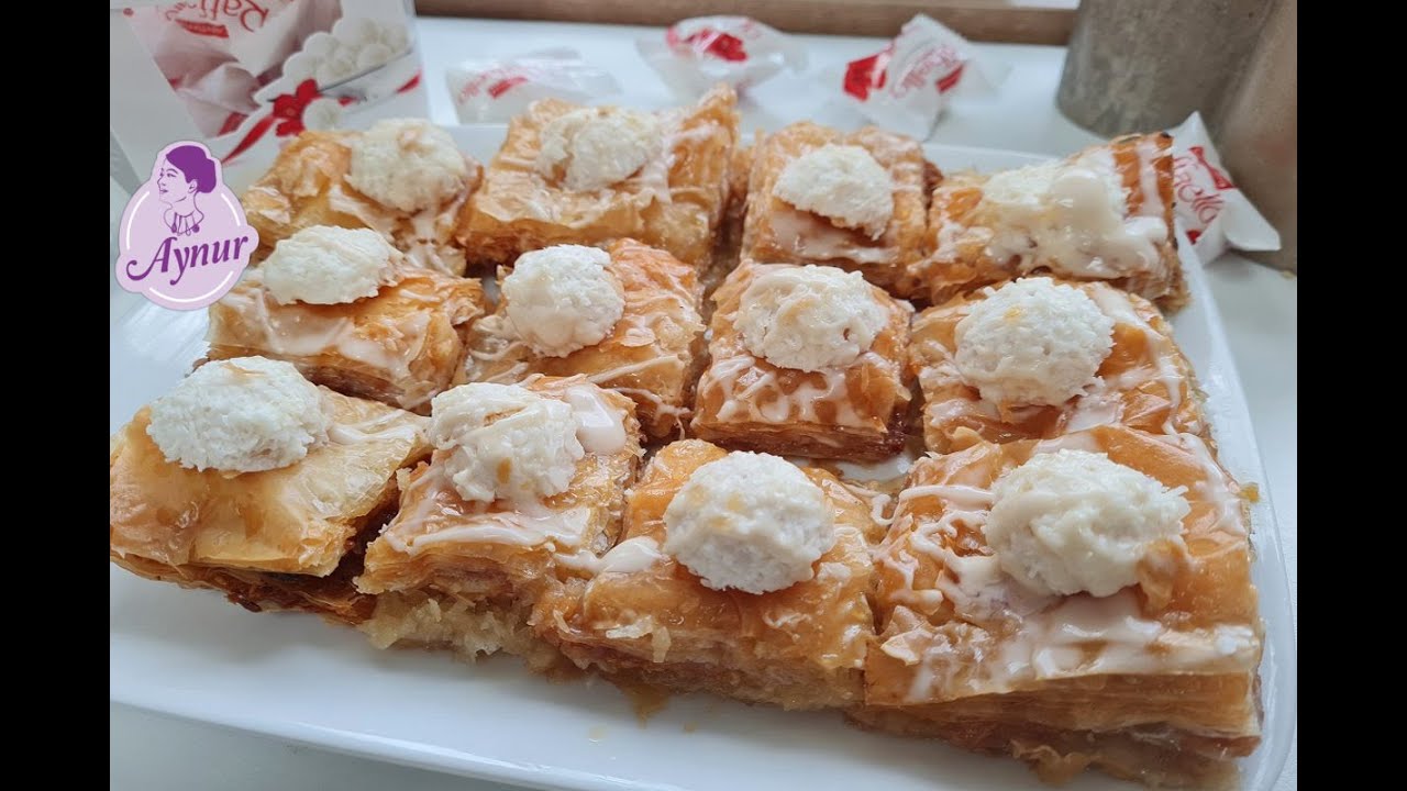 Neues Baklava Trend Raffaello Baklava es ist cremig leicht und lecker geworden RAMADAN Rezept