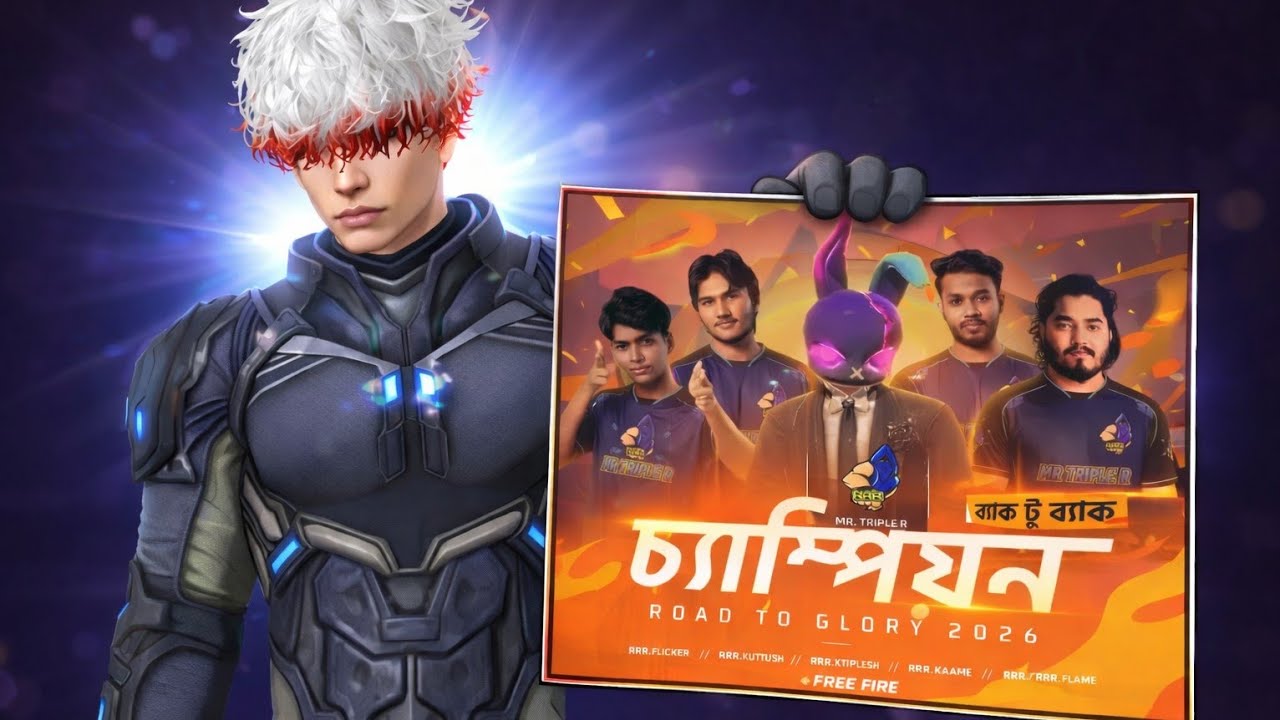  FREE FIRE ROAD TO GLORY 🤗 চ্যাম্পিয়ন হয়ে গেল 😱 MR TRIPLE R 