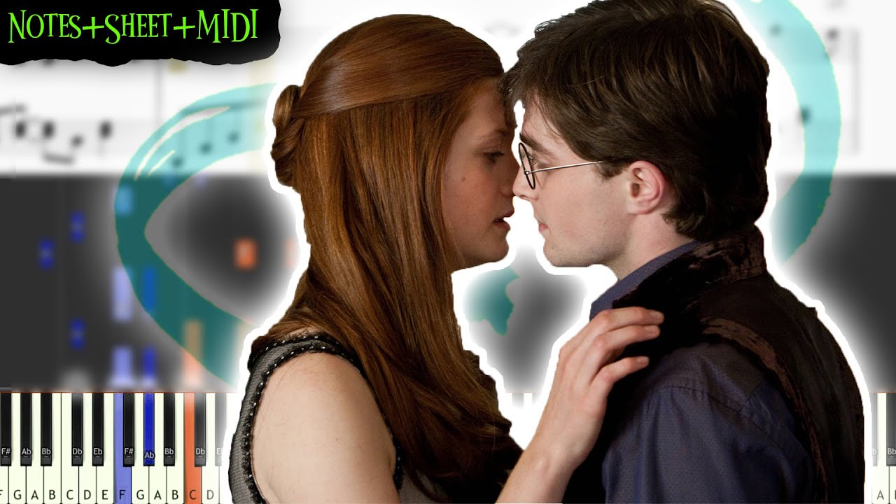 When Ginny Kissed Harry - EASY Piano Tutorial - Notes+Sheet+MIDI
