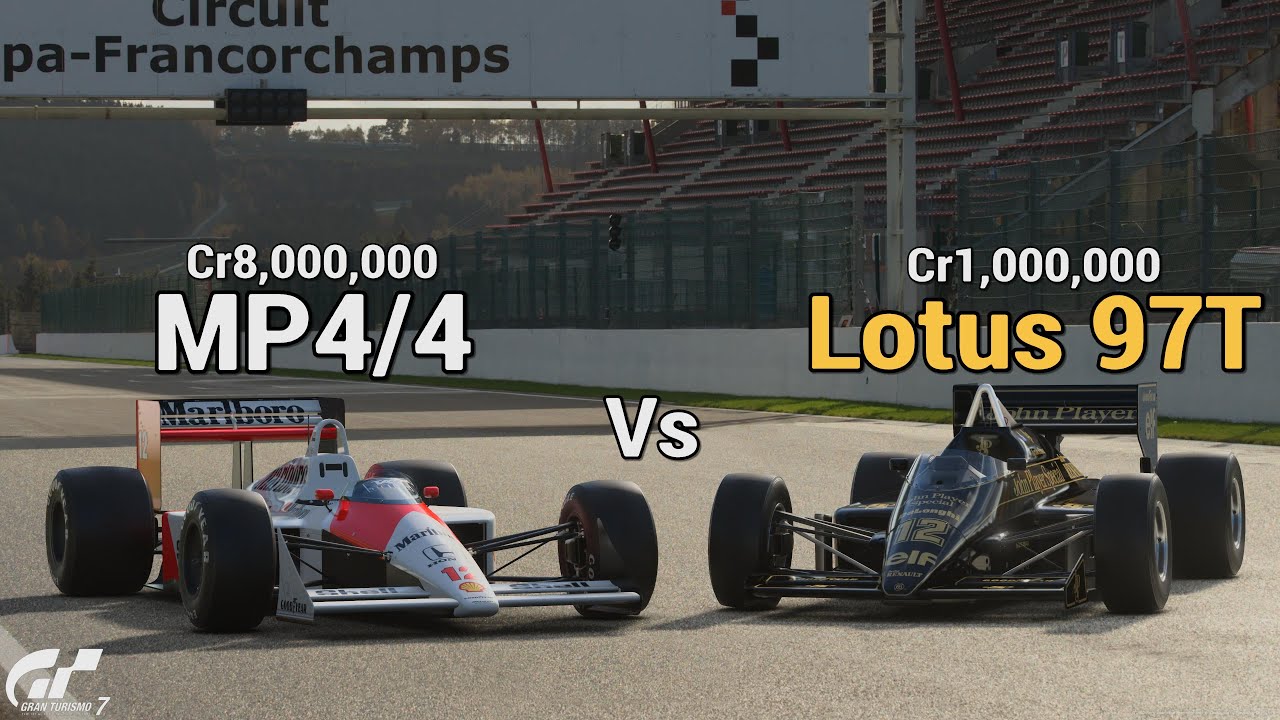 Gran Turismo 7 | McLaren MP4/4 '88 Vs Lotus 97T '85 - Circuit de Spa-Francorchamps [4K PS5]